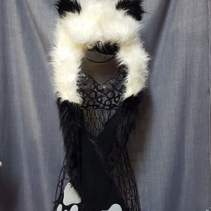 Boutique Accessories - Panda Spirit Hood Style Fur Hood "Pandamonium" Boutique Accessories - Panda Spirit Hood Style Fur Hood "Pandamonium"